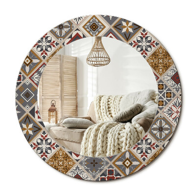 Lustro z nadrukiem okrągłe Turecki wzór