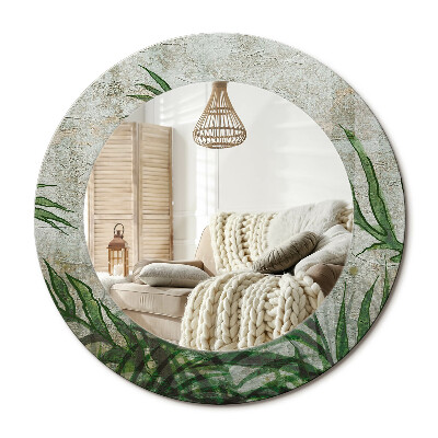 Lustro dekoracyjne okrągłe Liście paproci