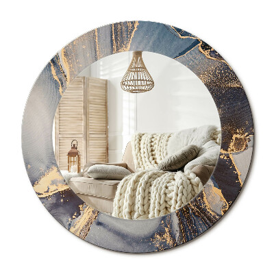 Lustro z nadrukiem okrągłe Abstrakcyjne farby