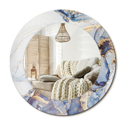 Lustro z nadrukiem okrągłe Abstrakcja sztuka