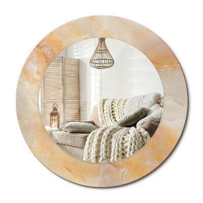 Lustro dekoracyjne okrągłe Marmur onyks