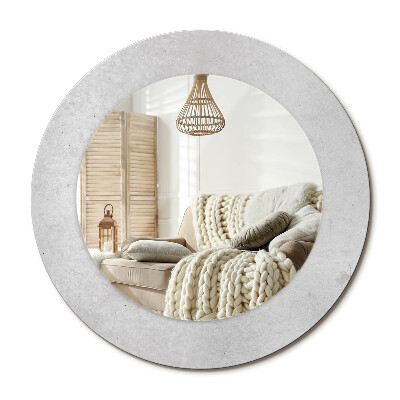 Lustro dekoracyjne okrągłe Tekstura betonu