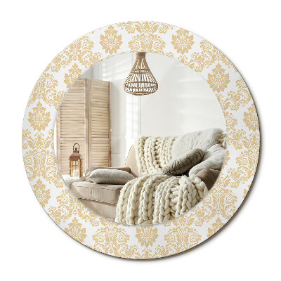 Lustro dekoracyjne okrągłe Barokowy wzór