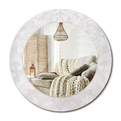Lustro dekoracyjne okrągłe Tekstura rococo
