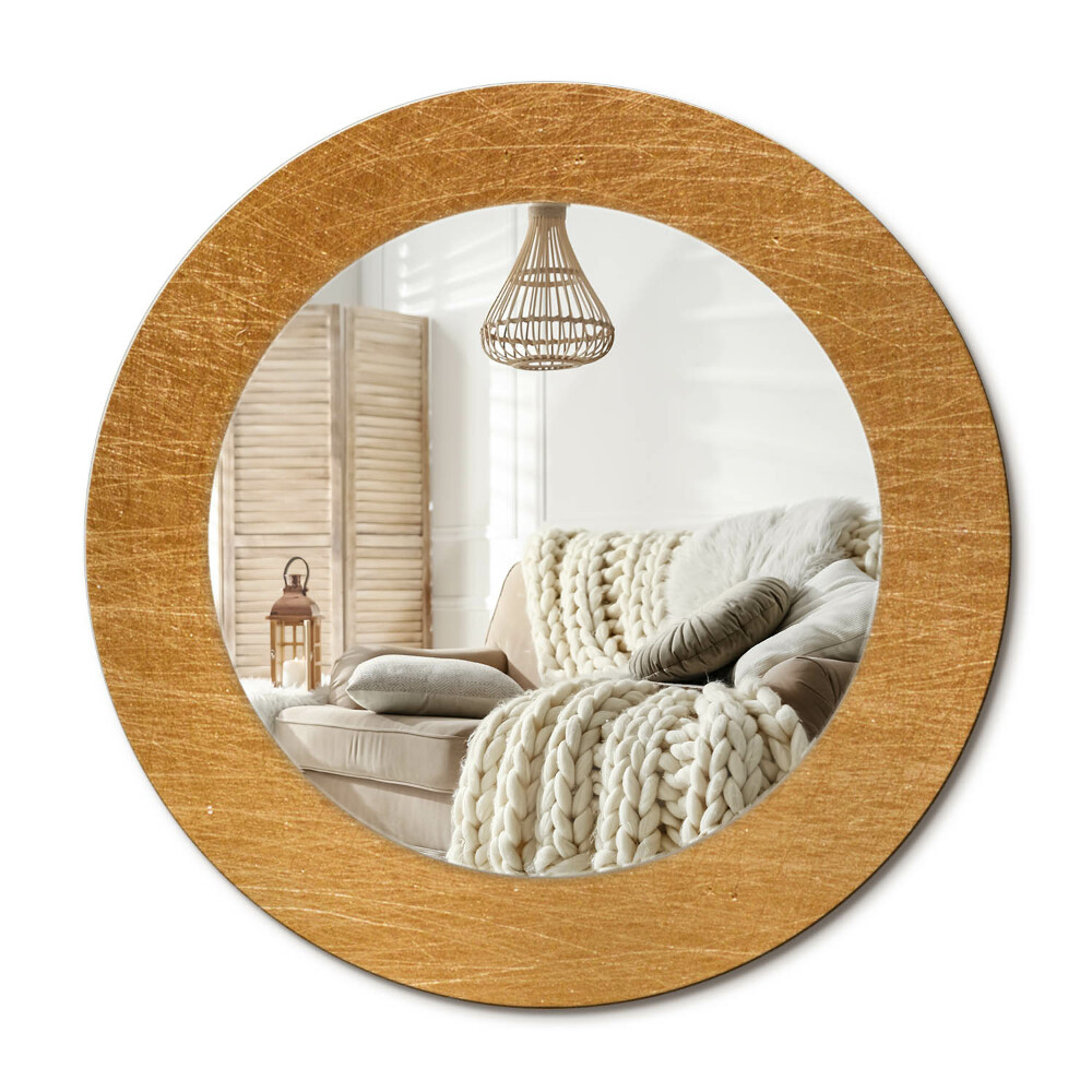 Lustro z nadrukiem okrągłe Vintage loft styl