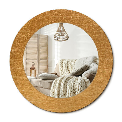 Lustro z nadrukiem okrągłe Vintage loft styl
