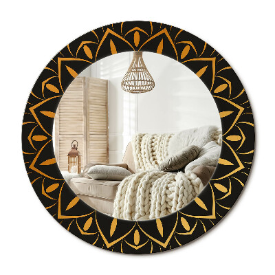 Lustro z nadrukiem okrągłe Mandala