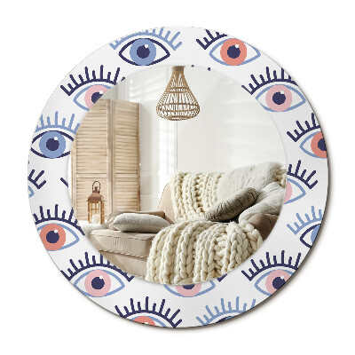 Lustro dekoracyjne okrągłe Oczy