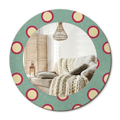 Lustro dekoracyjne okrągłe Kręgi kropki