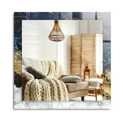 Lustro dekoracyjne prostokątne Abstrakcja marmuru