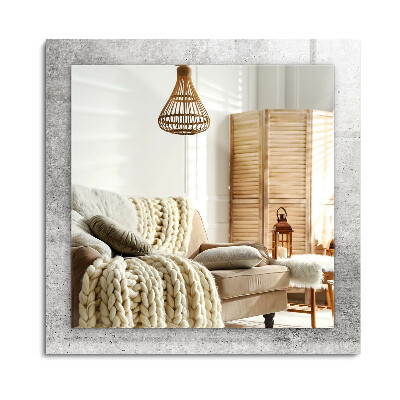 Lustro z nadrukiem prostokątne Betonowa ściana tekstura