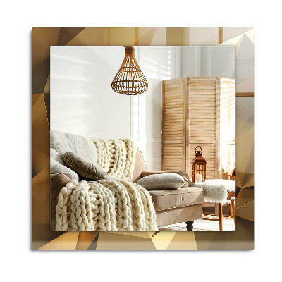 Lustro dekoracyjne prostokątne geometryczne kształty