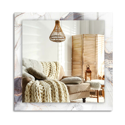 Lustro z nadrukiem dekoracyjne prostokątne Abstrakcyjna sztuka marmur