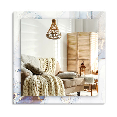 Lustro z nadrukiem dekoracyjne prostokątne Abstrakcyjna sztuka marmur