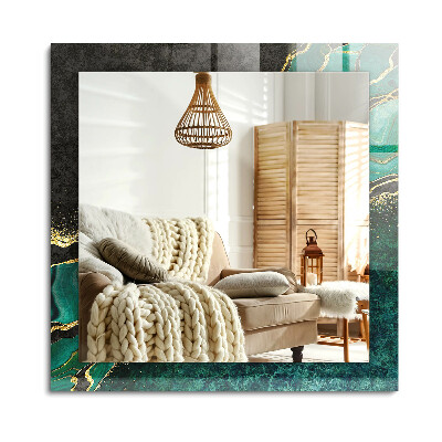 Lustro dekoracyjne prostokątne Zielone abstrakcyjne wzory