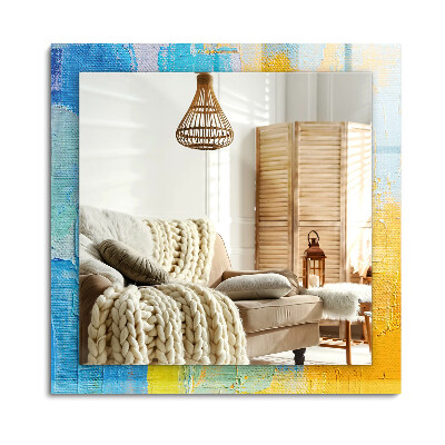 Lustro z nadrukiem prostokątne Abstrakcyjny obraz olejny