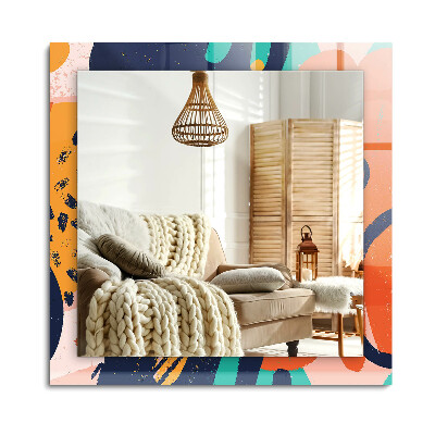 Lustro z nadrukiem dekoracyjne prostokątne Abstrakcyjna kolorowa grafika