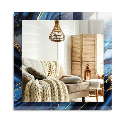 Lustro dekoracyjne prostokątne Abstrakcyjna sztuka marmuru