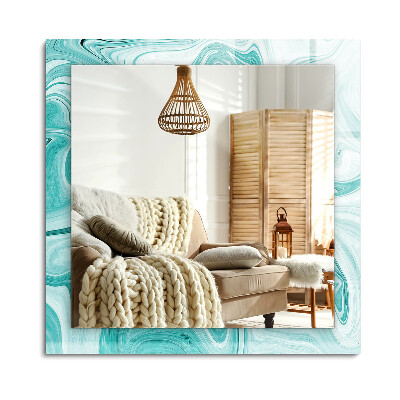 Lustro z nadrukiem prostokątne Abstrakcyjny wzór marmuru