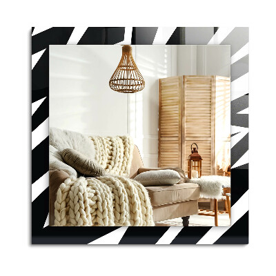 Lustro dekoracyjne prostokątne Czarno-biała Geometria