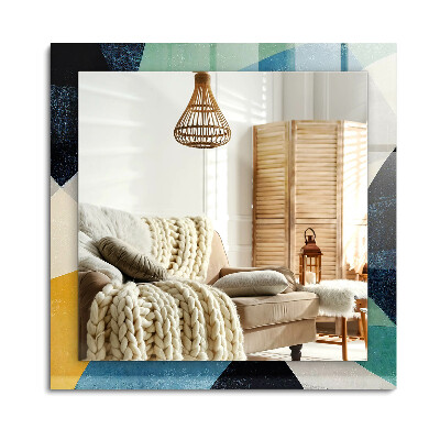 Lustro z nadrukiem prostokątne Abstrakcyjne kolorowe wzory