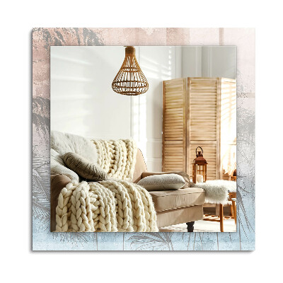 Lustro dekoracyjne prostokątne Rośliny pastelowe