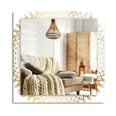 Lustro dekoracyjne prostokątne wzór mandali