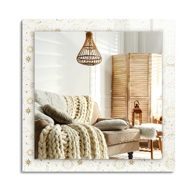 Lustro dekoracyjne prostokątne Słońce księżyc gwiazdy