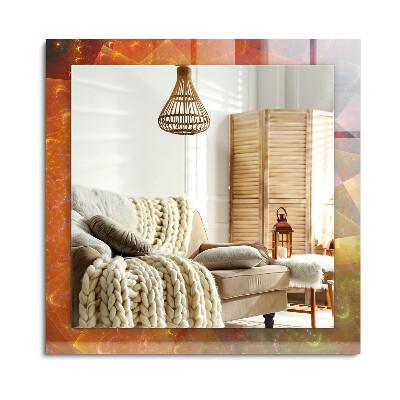 Lustro dekoracyjne prostokątne Kolorowa spirala fraktalna