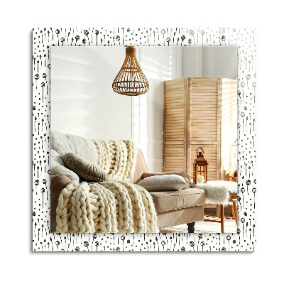 Lustro z nadrukiem prostokątne Minimalistyczna Natura