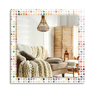 Lustro z nadrukiem dekoracyjne prostokątne Kolorowy wzór geometryczny