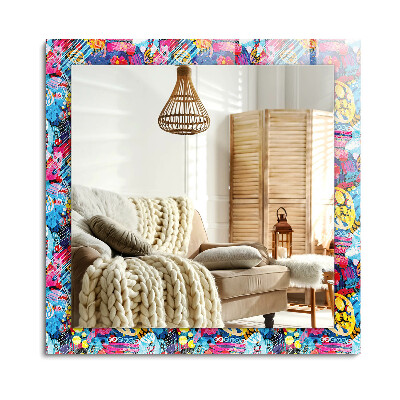 Lustro dekoracyjne prostokątne Kolorowy abstrakcyjny wzór