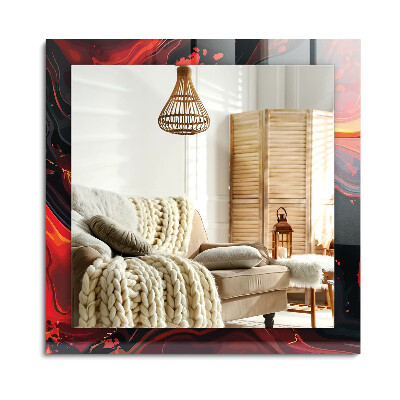 Lustro dekoracyjne prostokątne Abstrakcyjna Lawa