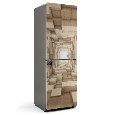 Mata magnetyczna na lodówkę Układ drewnianych klocków