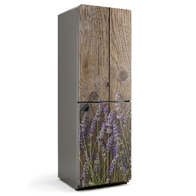 Mata magnetyczna na lodówkę Kwiatowy wzór na drewnianej podstawie