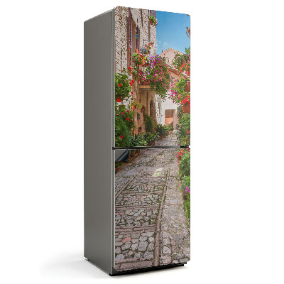 Mata magnetyczna na lodówkę Kwiatowa aleja w urokliwym zakątku