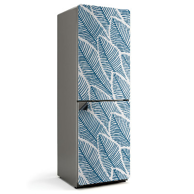 Mata magnetyczna na lodówkę Liściasty wzór w prostych liniach