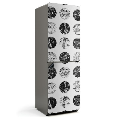 Mata magnetyczna na lodówkę Okrągłe marmurowe desenie