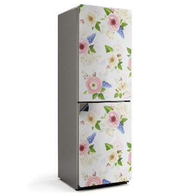 Mata magnetyczna na lodówkę Kwiatowy motyw w delikatnych odcieniach