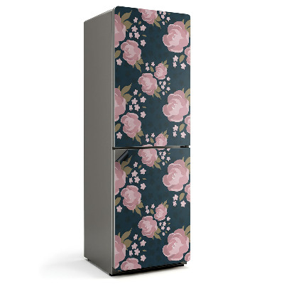 Mata magnetyczna na lodówkę Kwiatowy motyw w minimalistycznym stylu