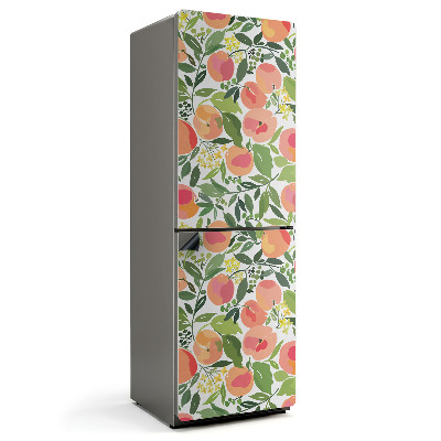 Mata magnetyczna na lodówkę Owocowy motyw z zielonymi liśćmi