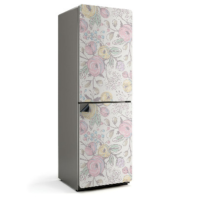 Mata magnetyczna na lodówkę Kwiatowy motyw w delikatnych odcieniach
