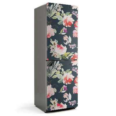 Mata magnetyczna na lodówkę Kwiatowy motyw w technice akwarelowej