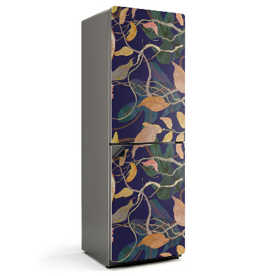 Mata magnetyczna na lodówkę Zielone motywy i liściaste desenie