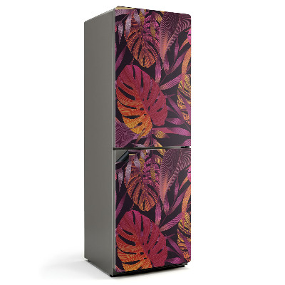 Mata magnetyczna na lodówkę Tropikalny motyw zielonych liści