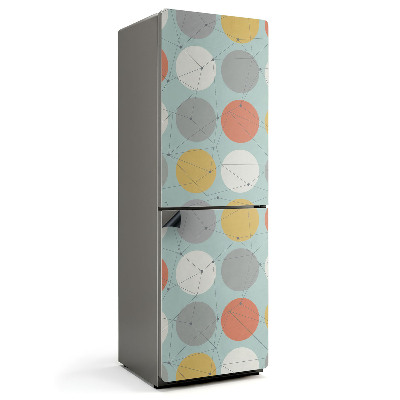 Mata magnetyczna na lodówkę Nowoczesne okręgi w stylu abstrakcyjnym