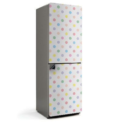 Mata magnetyczna na lodówkę Kropki w pastelowych odcieniach
