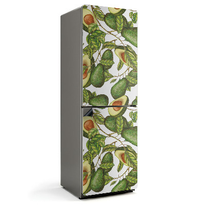 Mata magnetyczna na lodówkę Awokado z zielonymi liśćmi