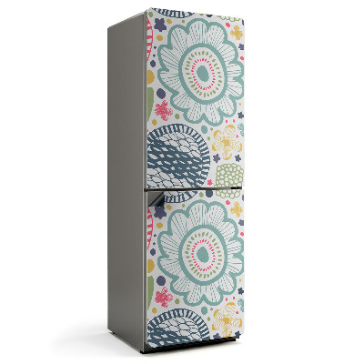 Mata magnetyczna na lodówkę Kwiatowo-geometryczny design