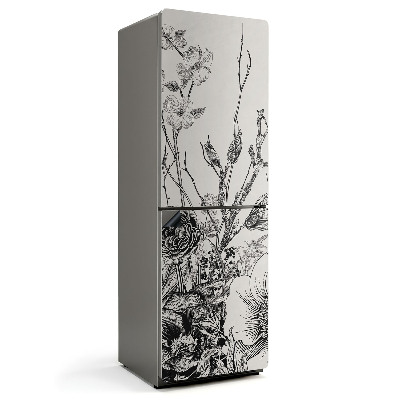 Mata magnetyczna na lodówkę Kwiatowy motyw z gałązkami